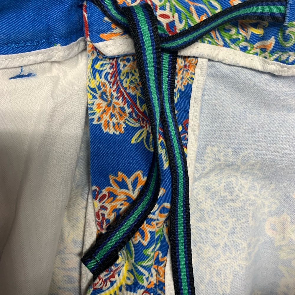 Houston White Blue Paisley Floral Pants Size S 32” - Picture 6 of 9